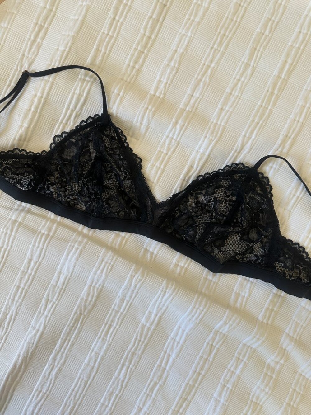 Savage X Fenty Black Lace Bralette Size M